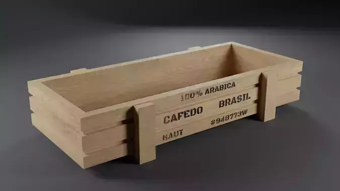 Decorative coffee box for the kitchen Low-poly 3D model