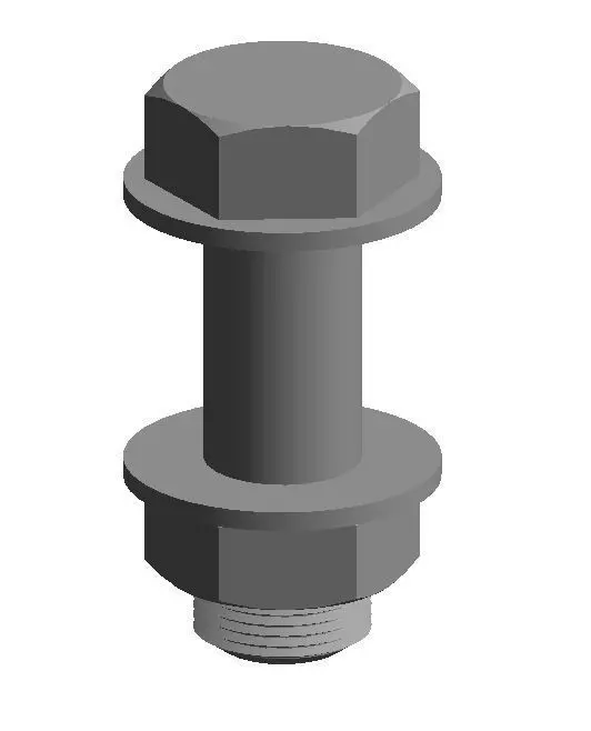 Bolt - Nut - Washer - Revit family 3D model
