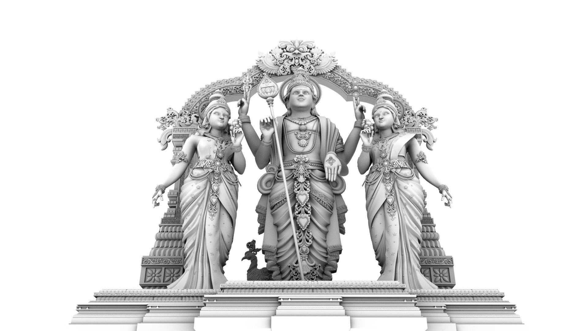 lord god muruga murugan  3D model_8