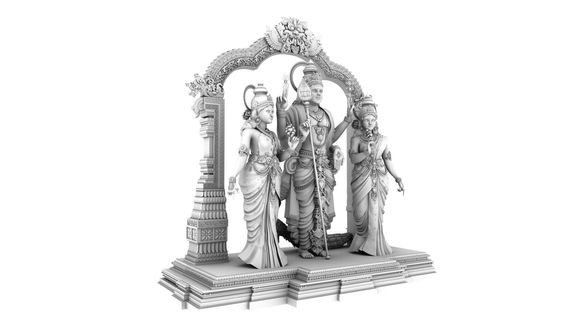 lord god muruga murugan  3D model_11