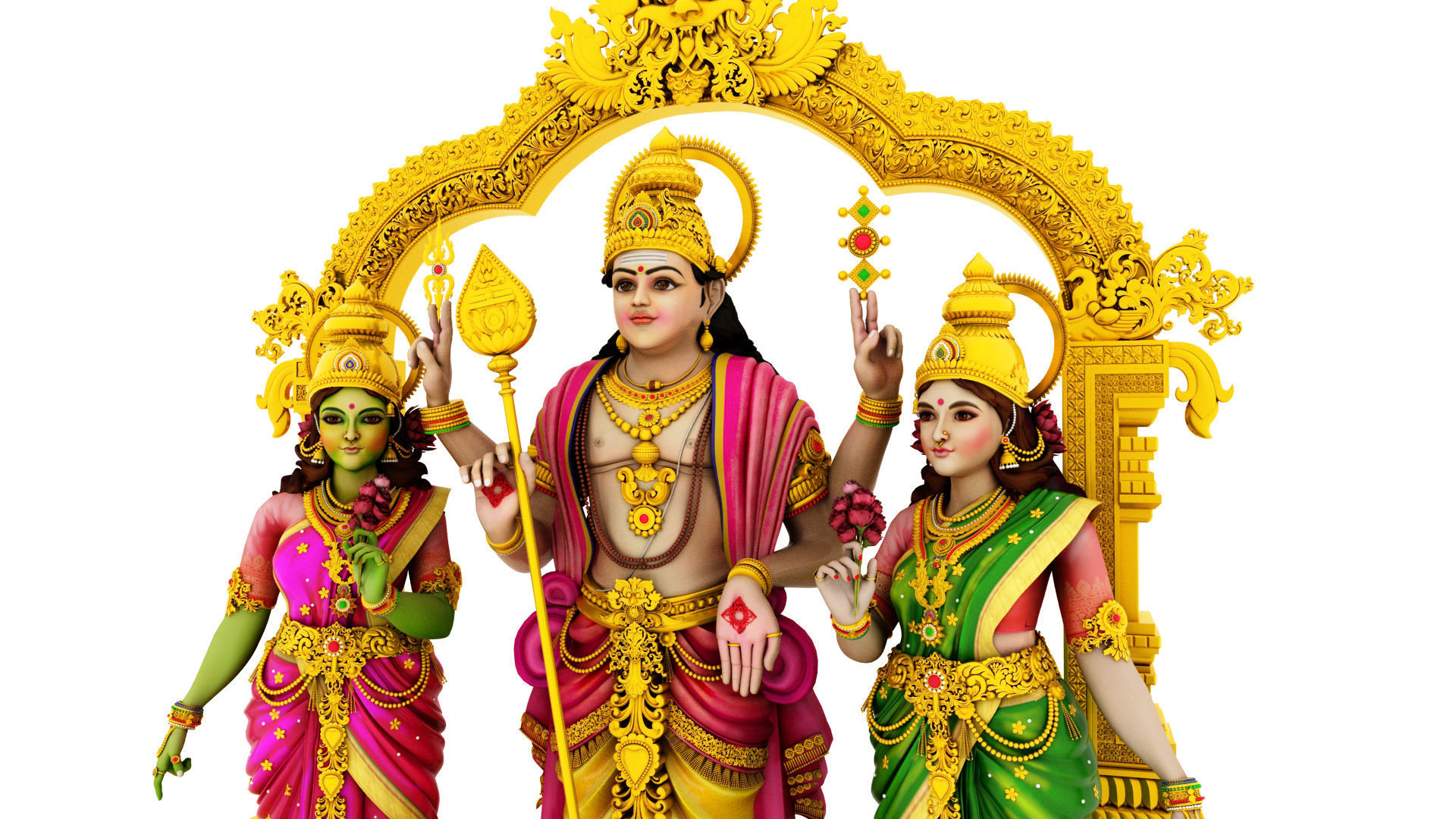 lord god muruga murugan  3D model_5