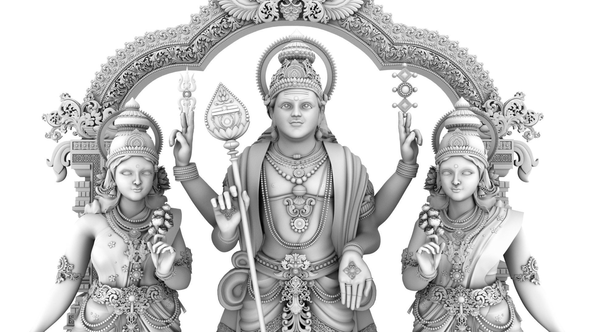 lord god muruga murugan  3D model_9