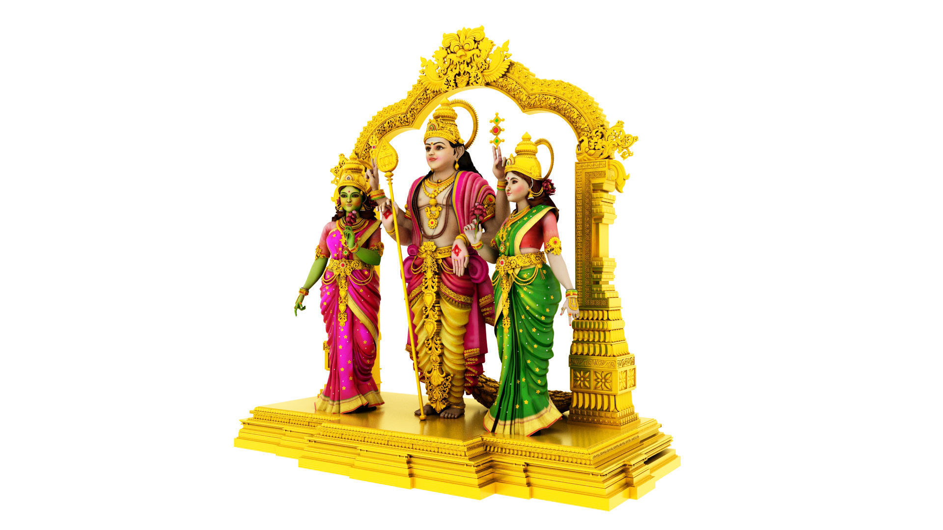 lord god muruga murugan  3D model_6