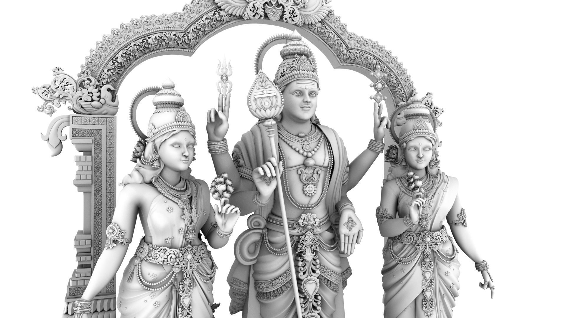 lord god muruga murugan  3D model_17