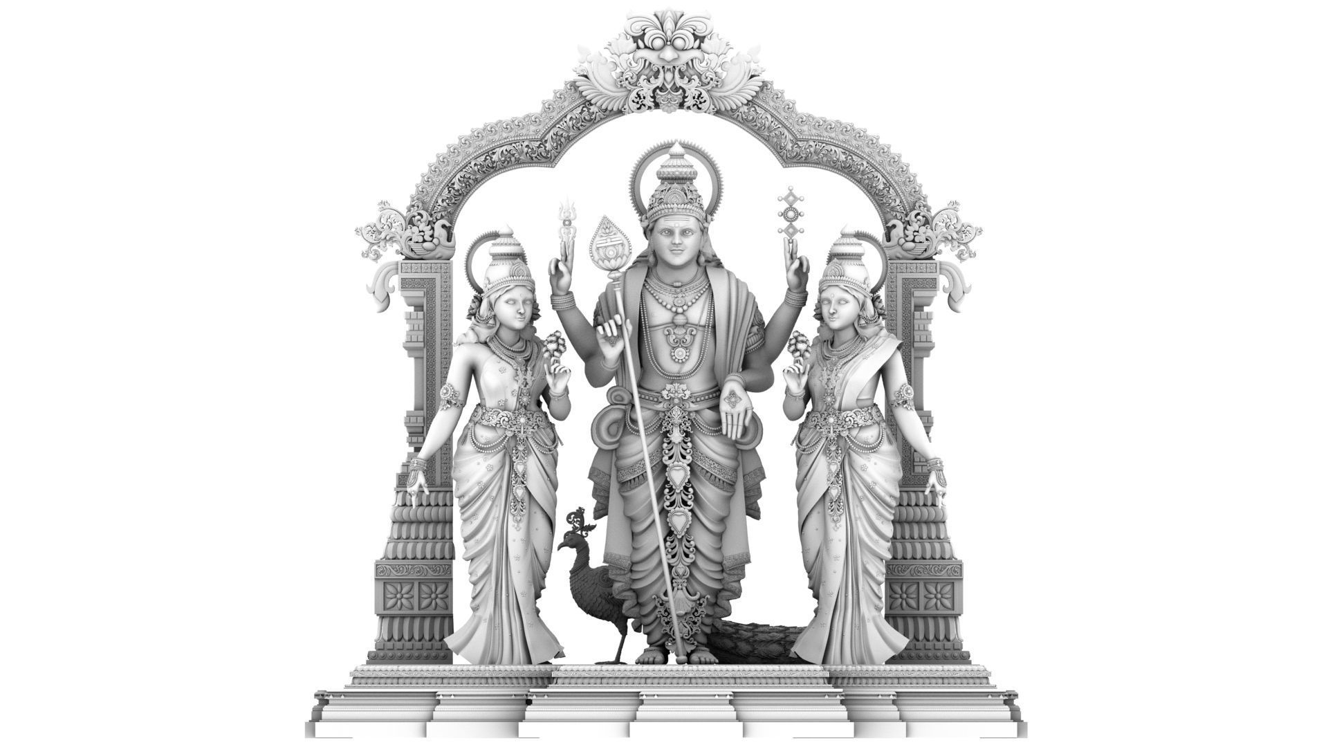 lord god muruga murugan  3D model_18