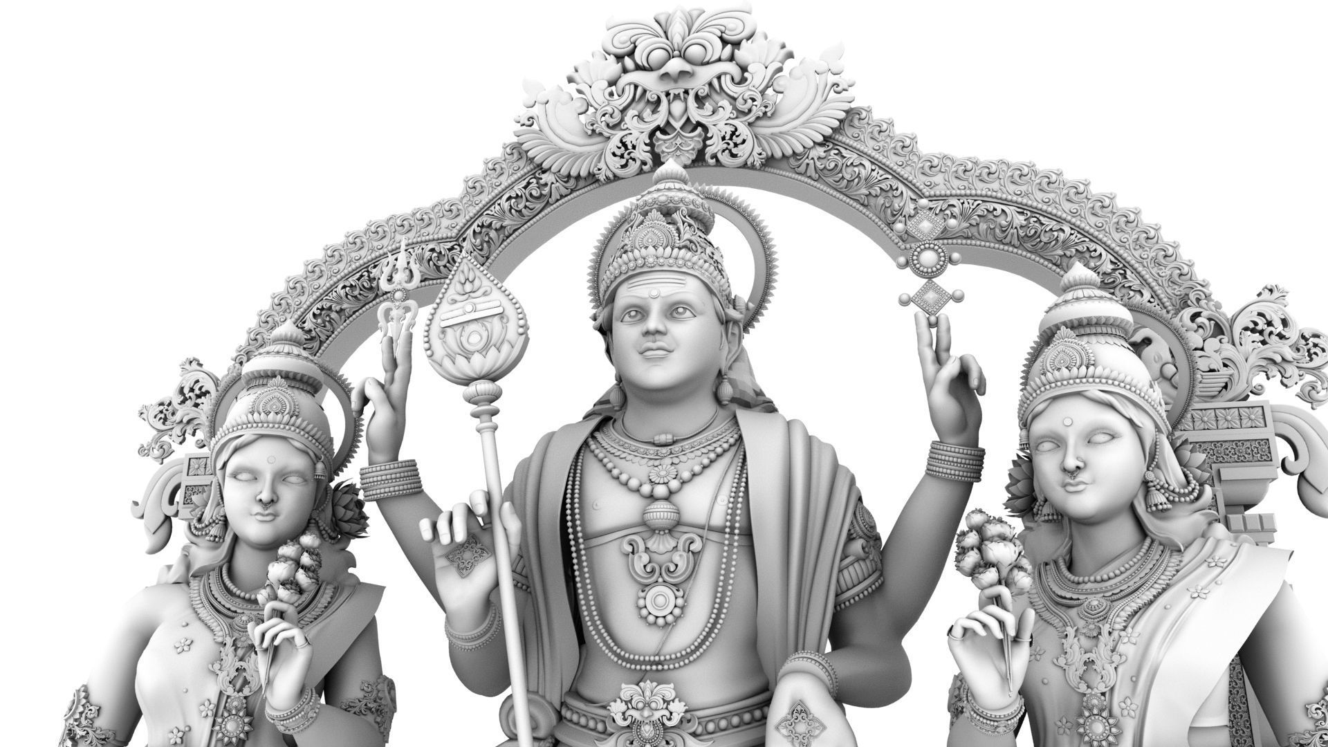 lord god muruga murugan  3D model_20