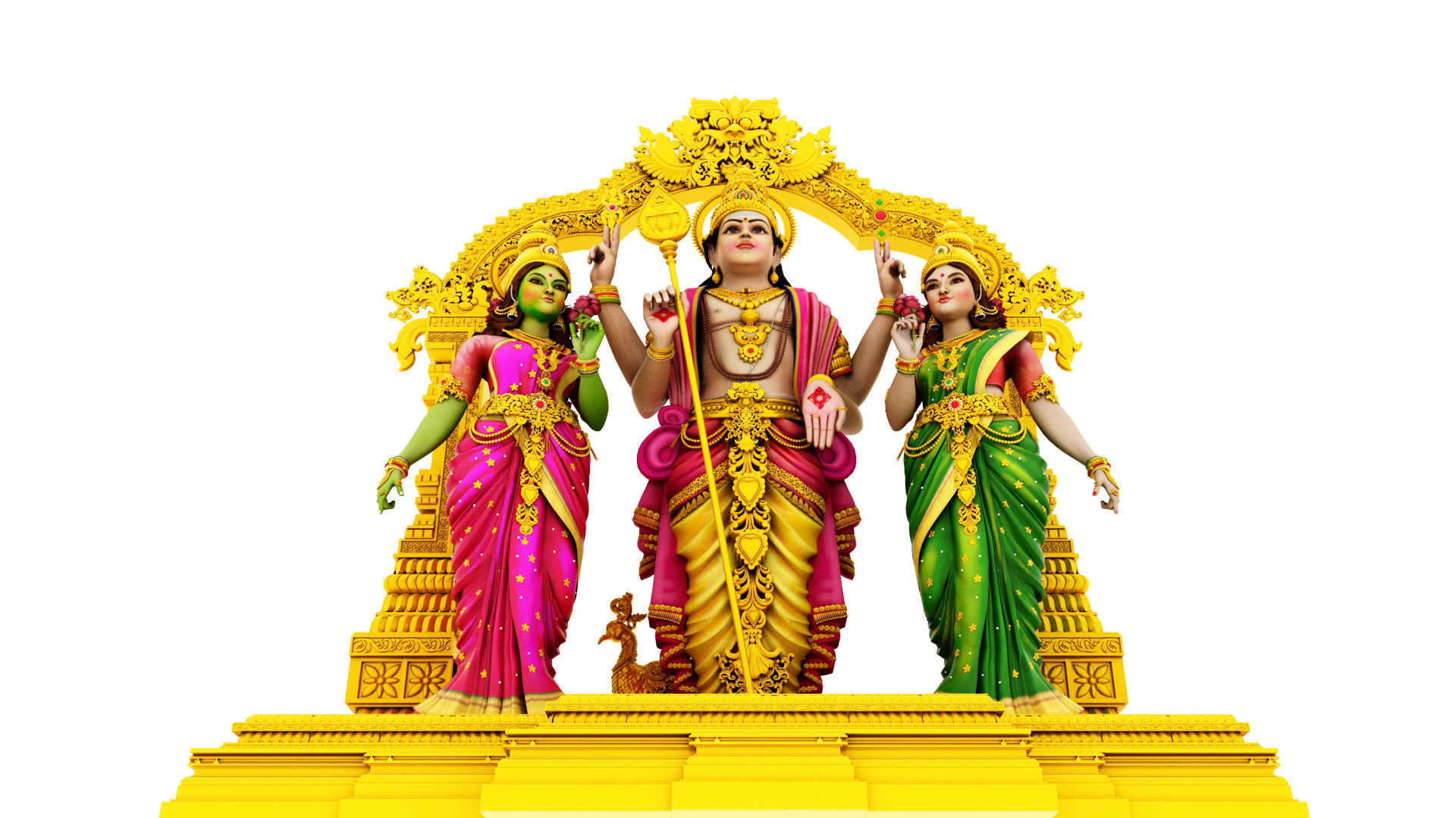 lord god muruga murugan  3D model_3