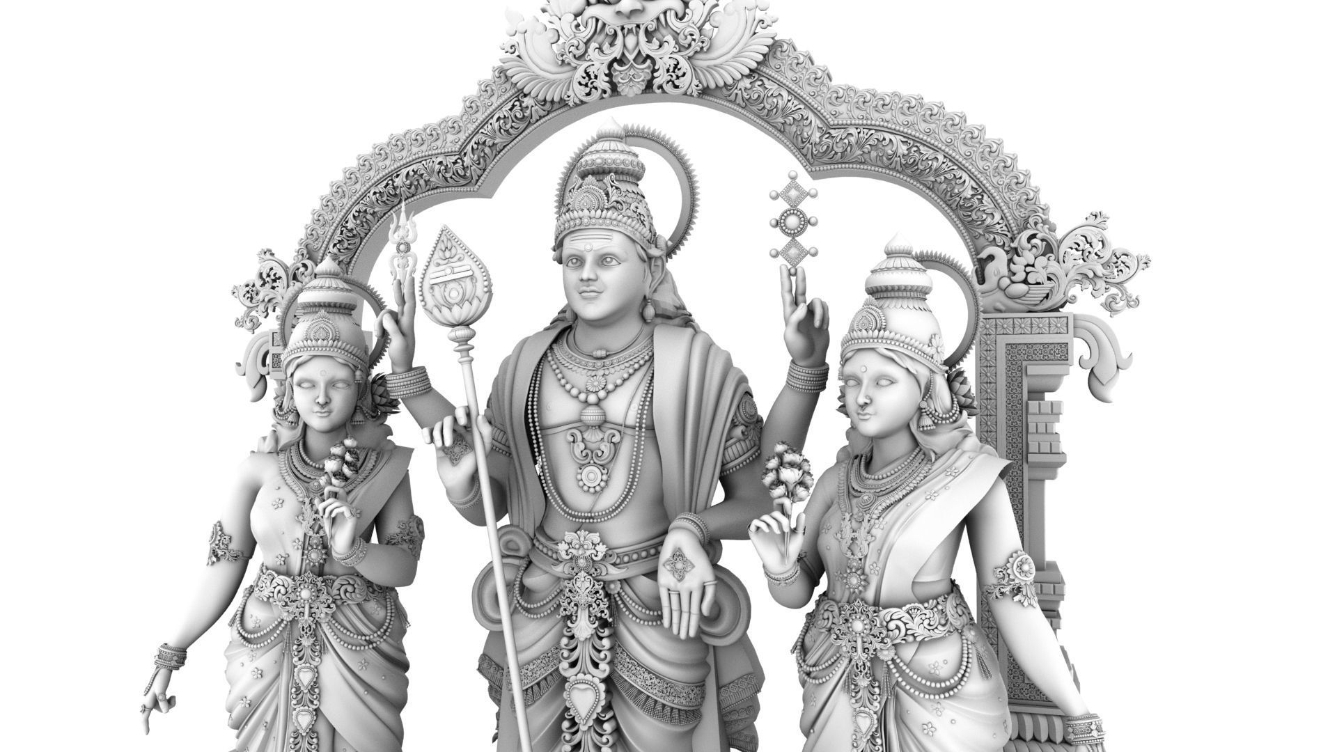 lord god muruga murugan  3D model_19