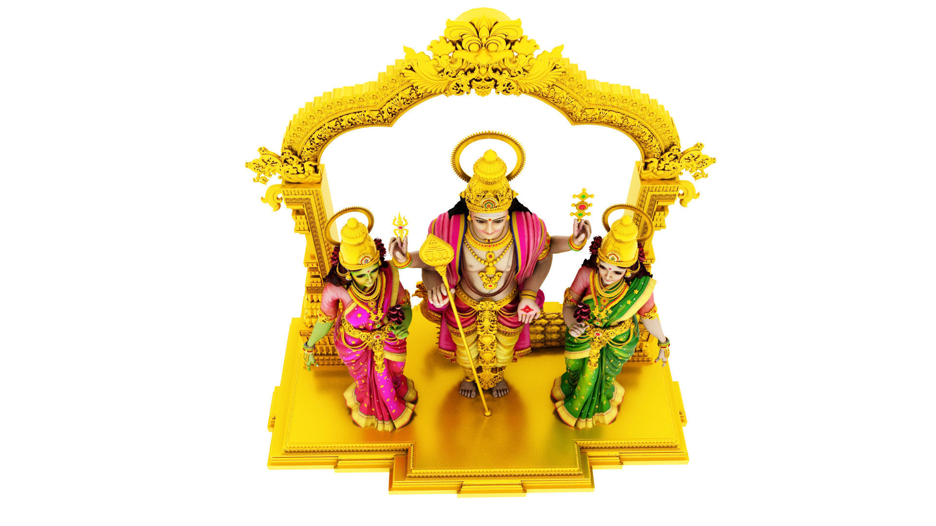 lord god muruga murugan  3D model_7