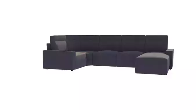 Curved Sofa Free 3D model