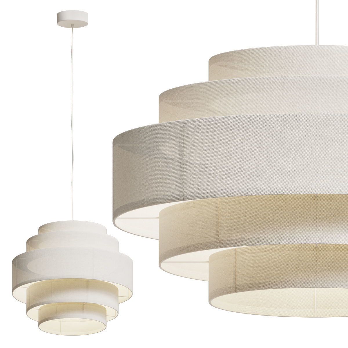 Ellos Home Ceiling Lamps Miguel Two Size 3D model_1