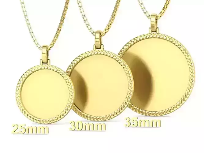 Memory Frame Pendants Collection 25mm 30mm 35mm 
