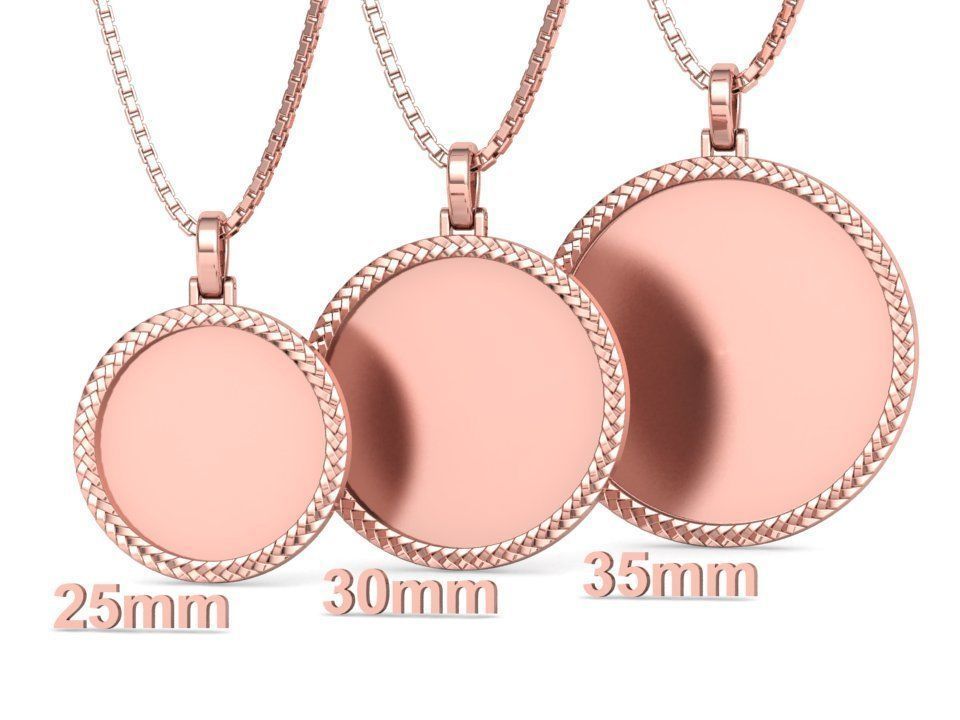 Memory Frame Pendants Collection 25mm 30mm 35mm _2