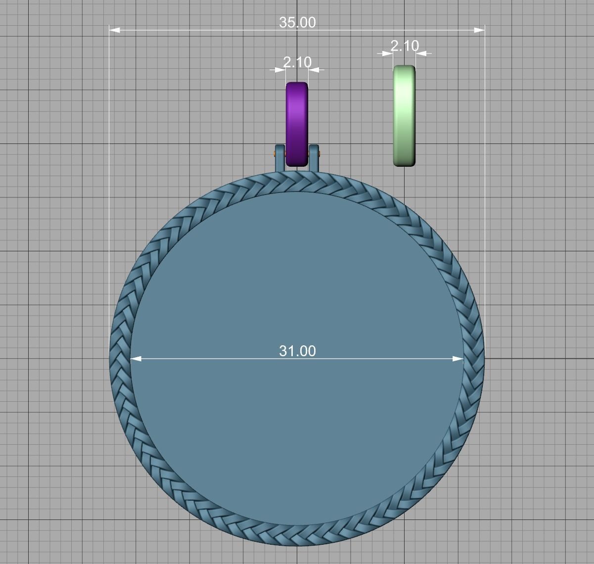 Memory Frame Pendants Collection 25mm 30mm 35mm _24