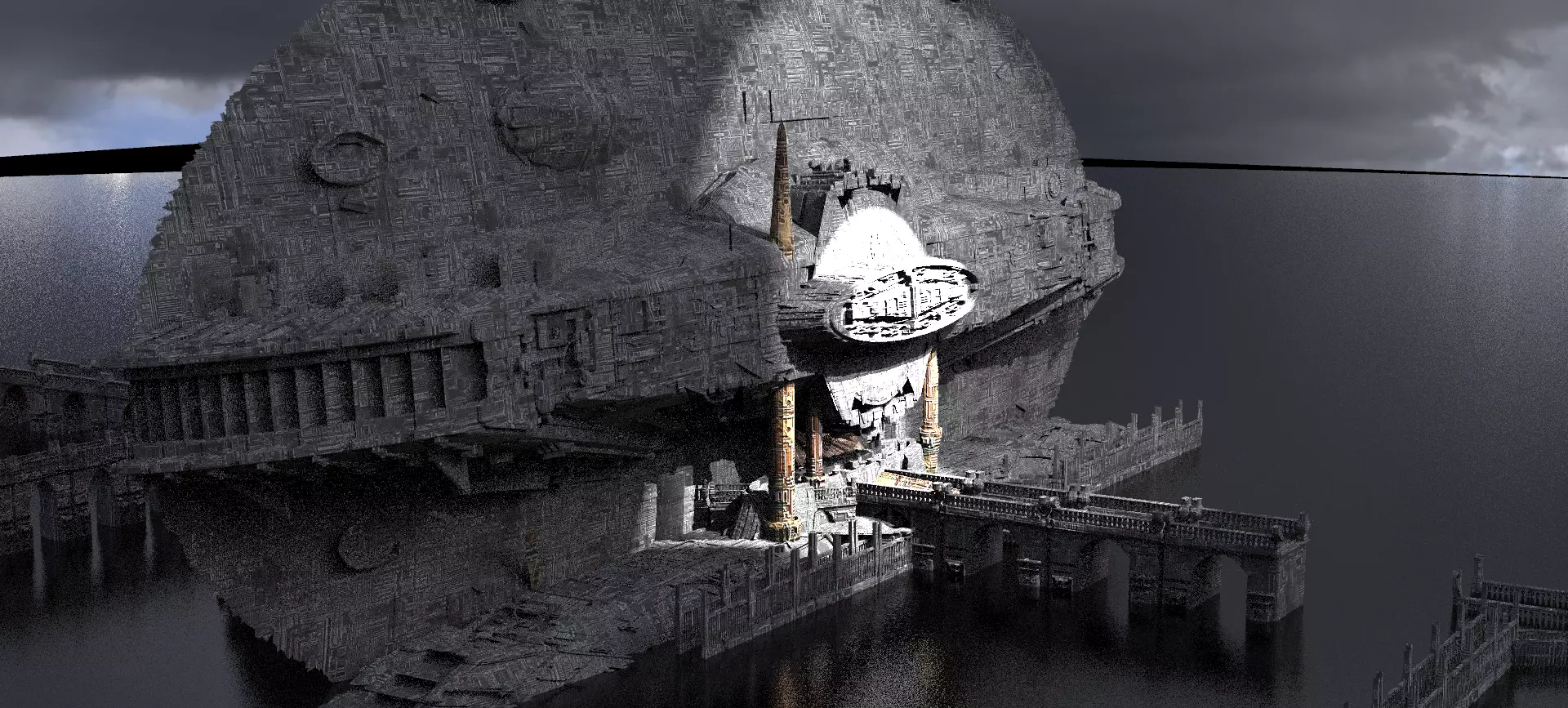 Alien Holy Temples Kit bash 7  3D model_0