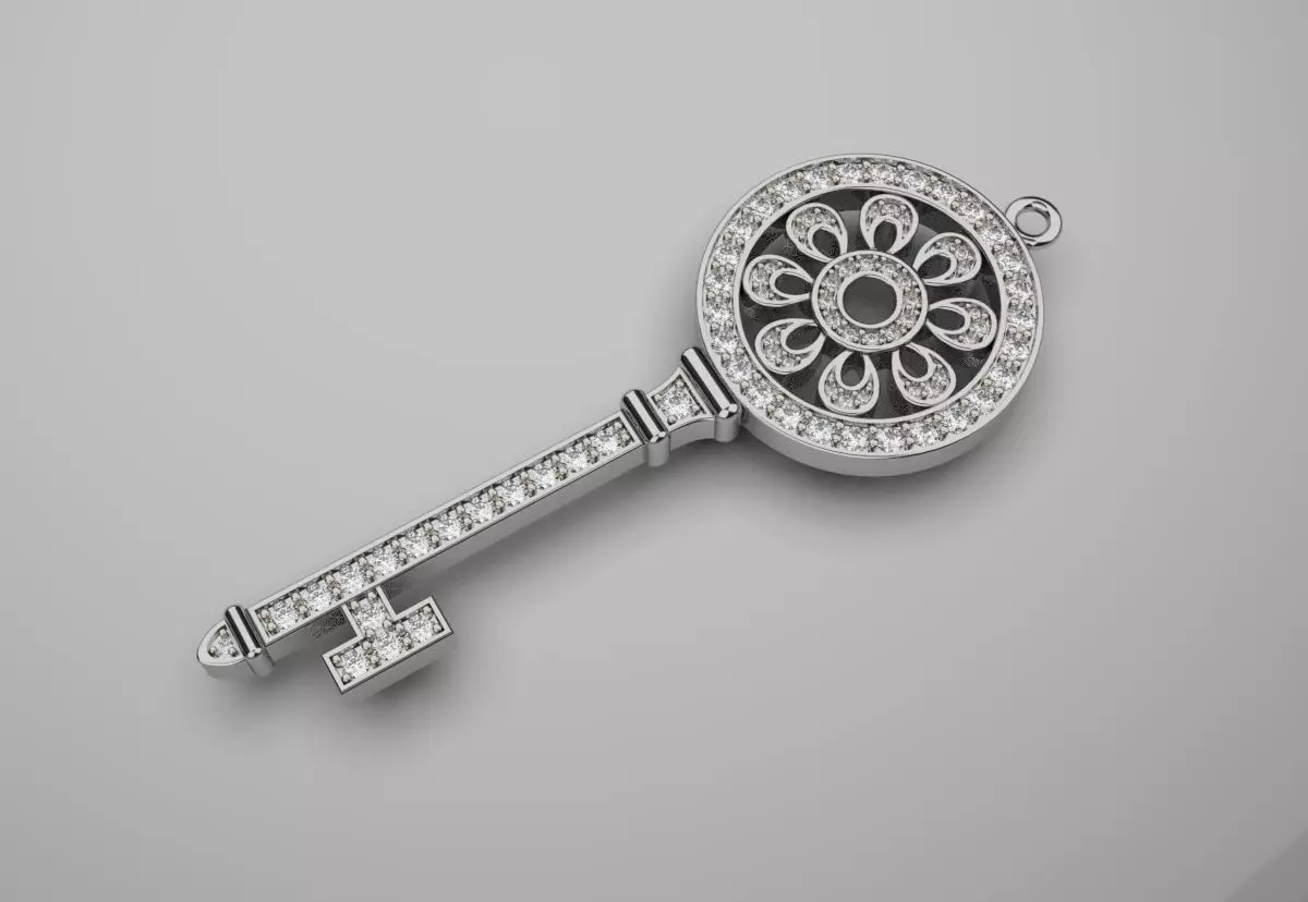 key pendant 3D print model_0