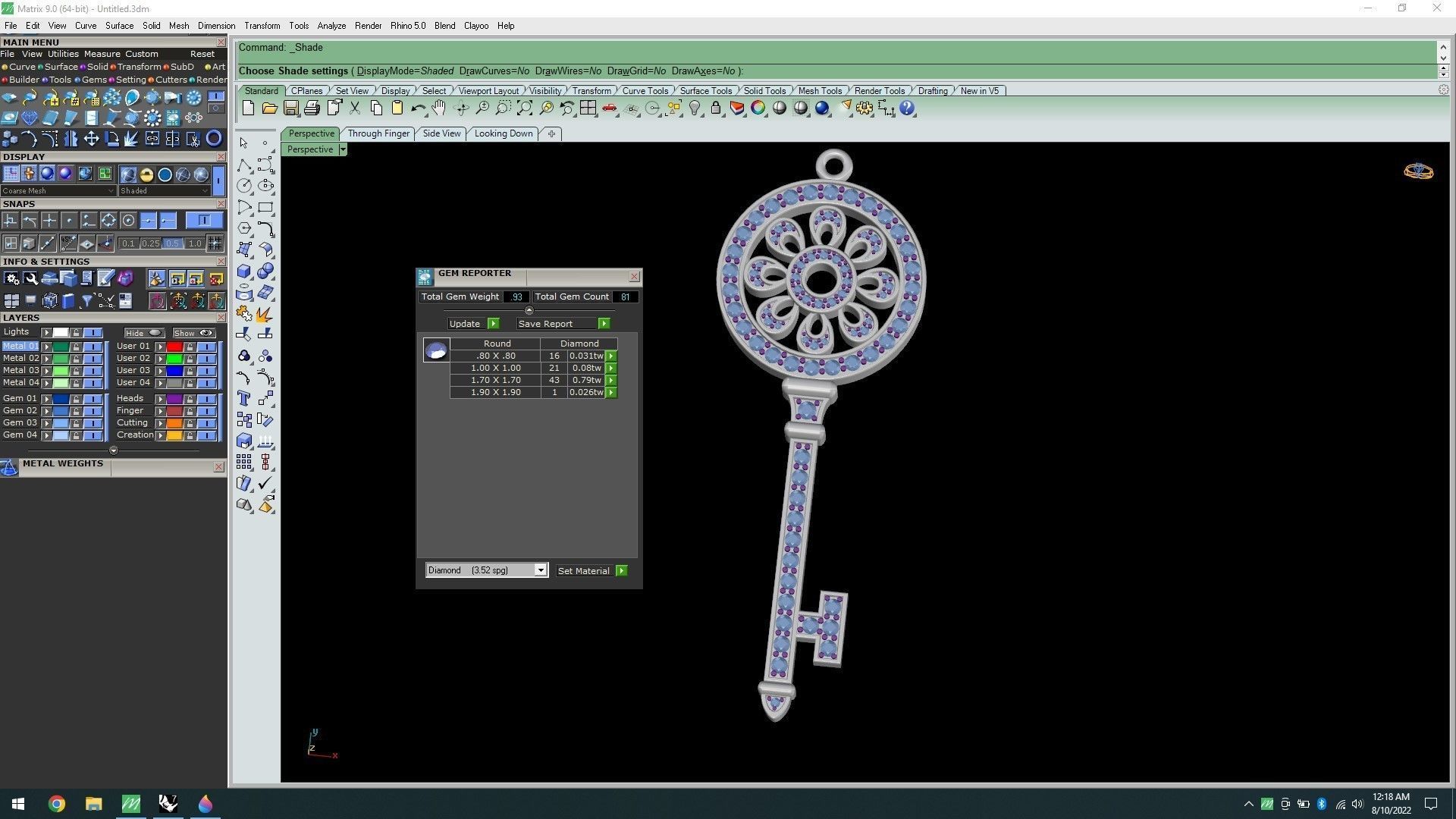 key pendant 3D print model_9