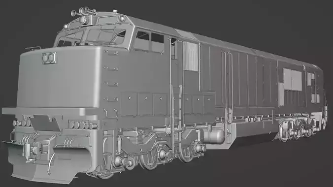 Diesel Train Locomotive GE P30CH Low-poly 3D model