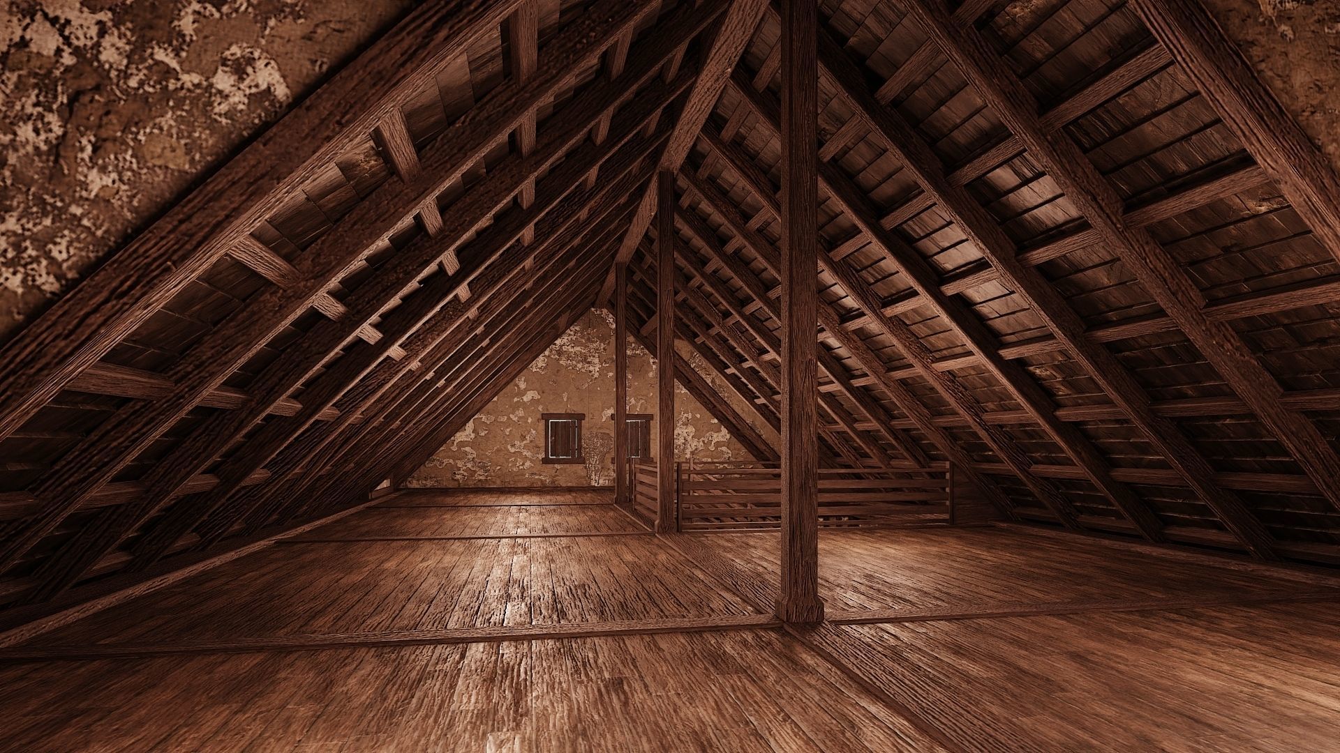 4 Old Medieval Houses Building Pack 4K Tex GameReady 93 to 96 Low-poly 3D model_43