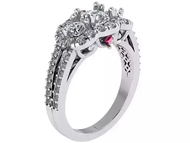 3-Stone Diamond Ring 0653