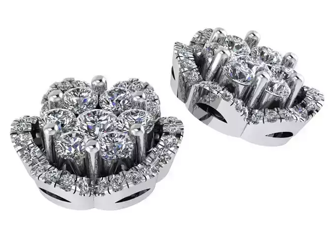 Flower Halo Stud Earring 0660