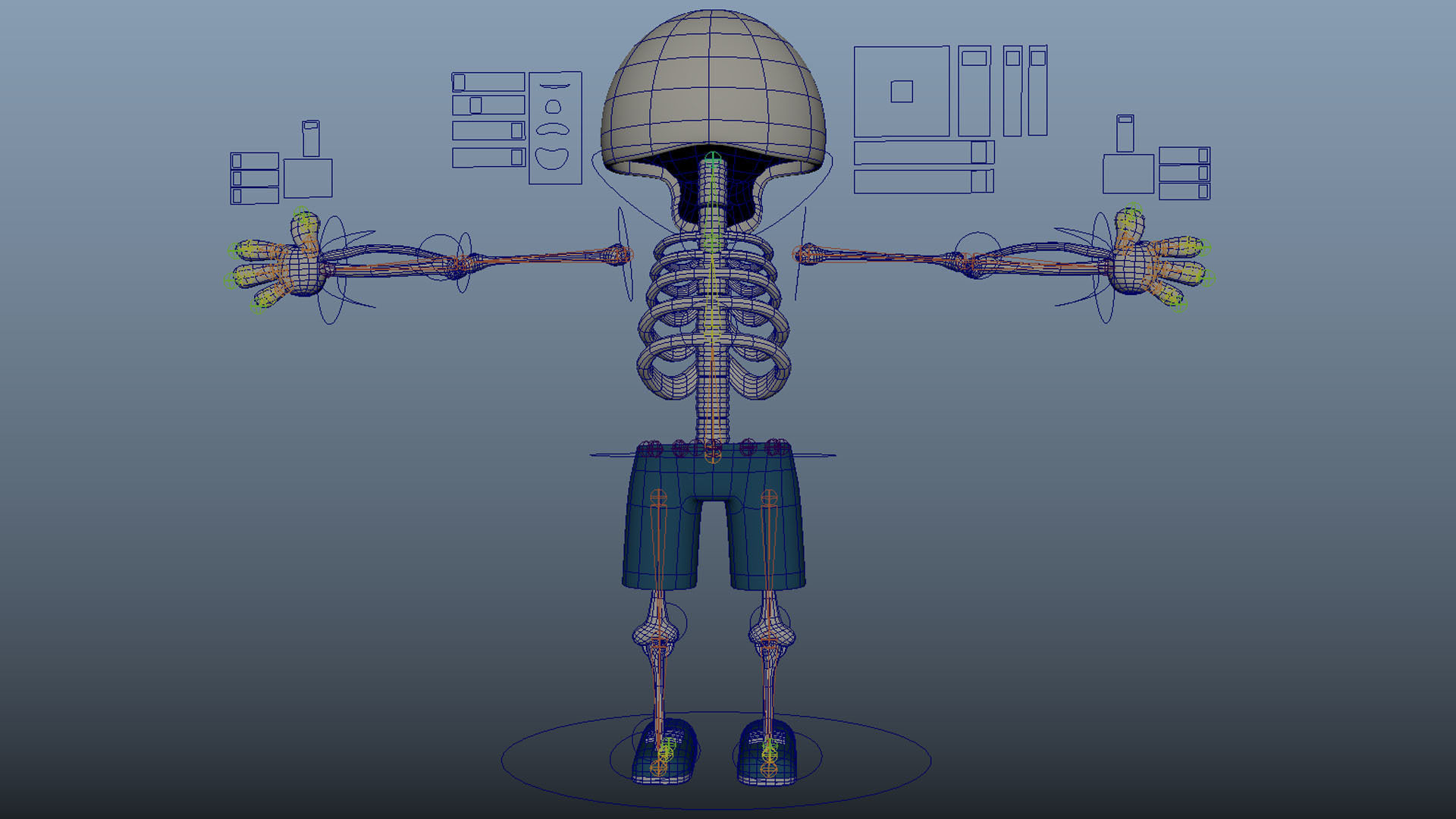 Mr Skeleton - Rigged 3D model_7