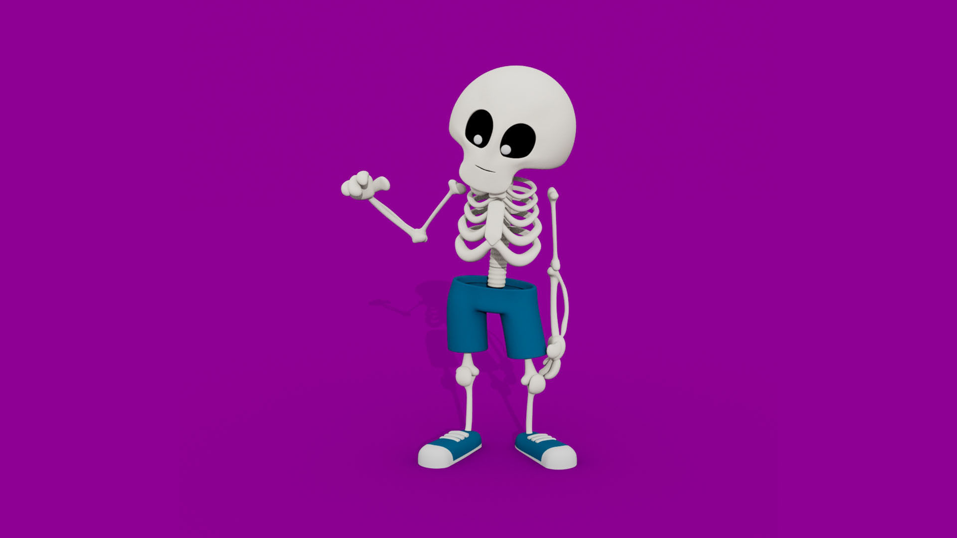 Mr Skeleton - Rigged 3D model_1