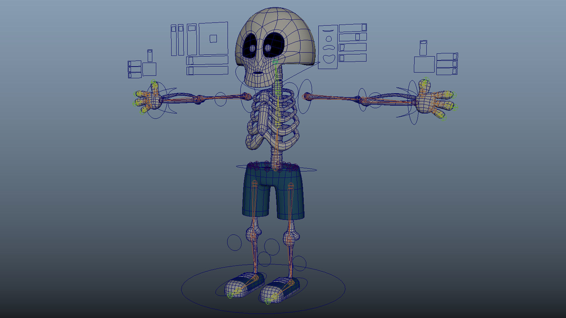 Mr Skeleton - Rigged 3D model_5