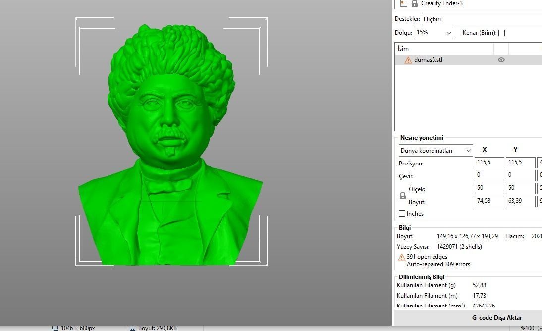 Alexandre Dumas 3D print model_12