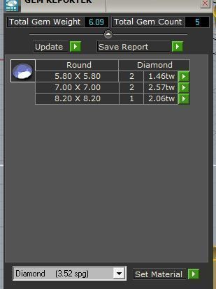 Round Diamond Row Pendant 0668 3D print model_5