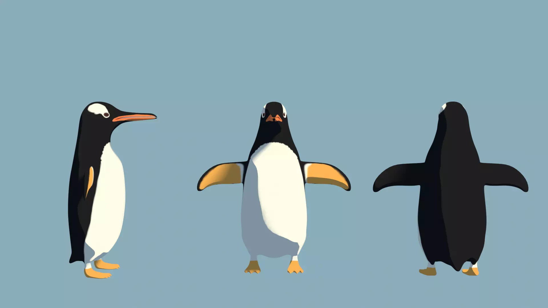 Penguin - NPR Free low-poly 3D model