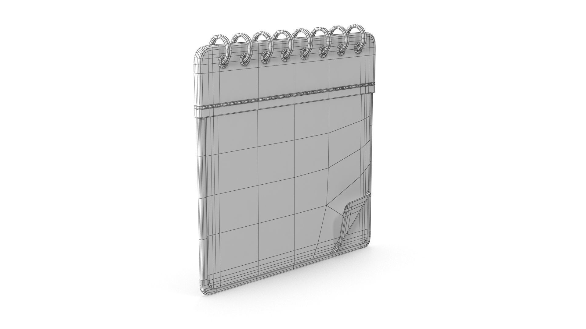 Calendar Icon Low-poly 3D model_6