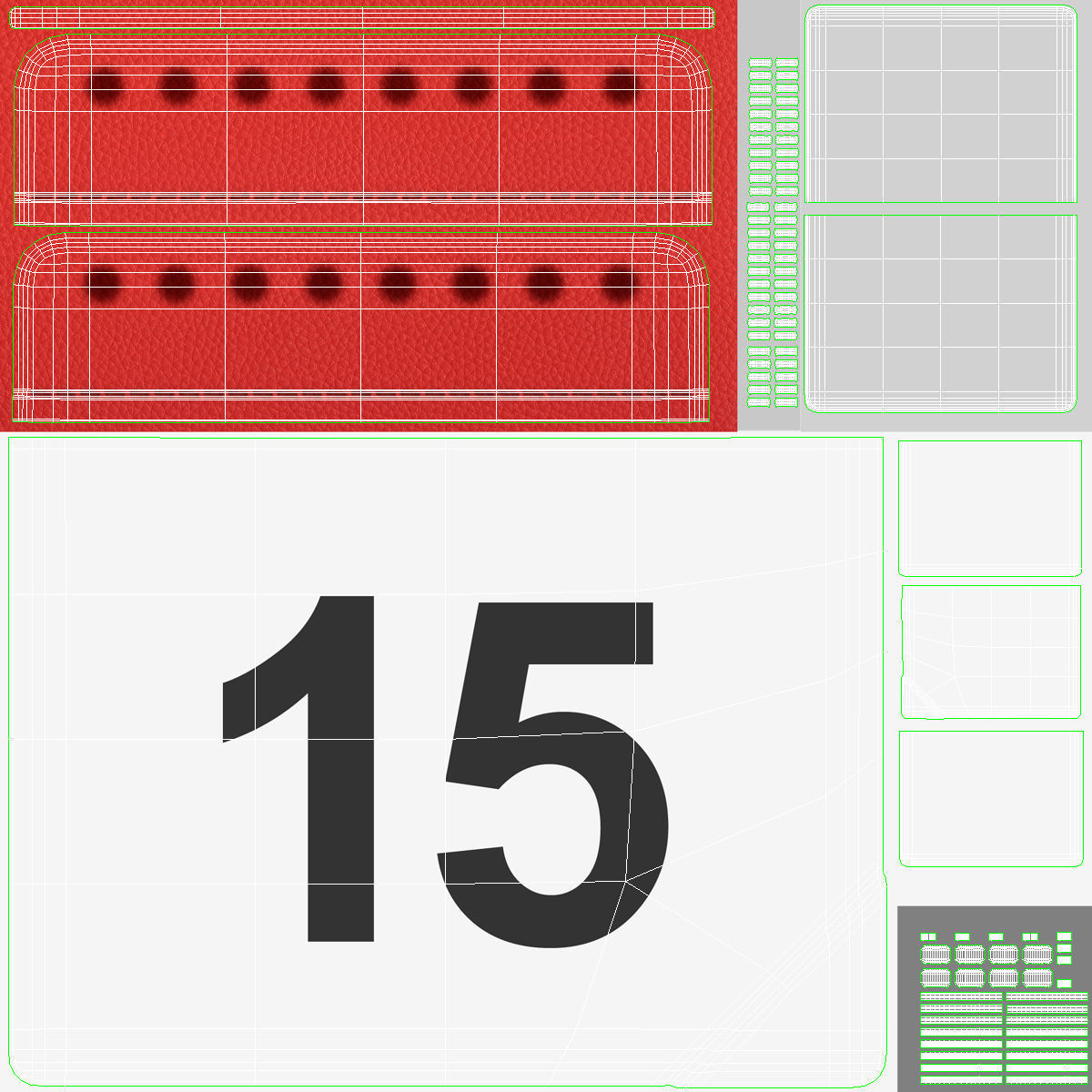 Calendar Icon Low-poly 3D model_7