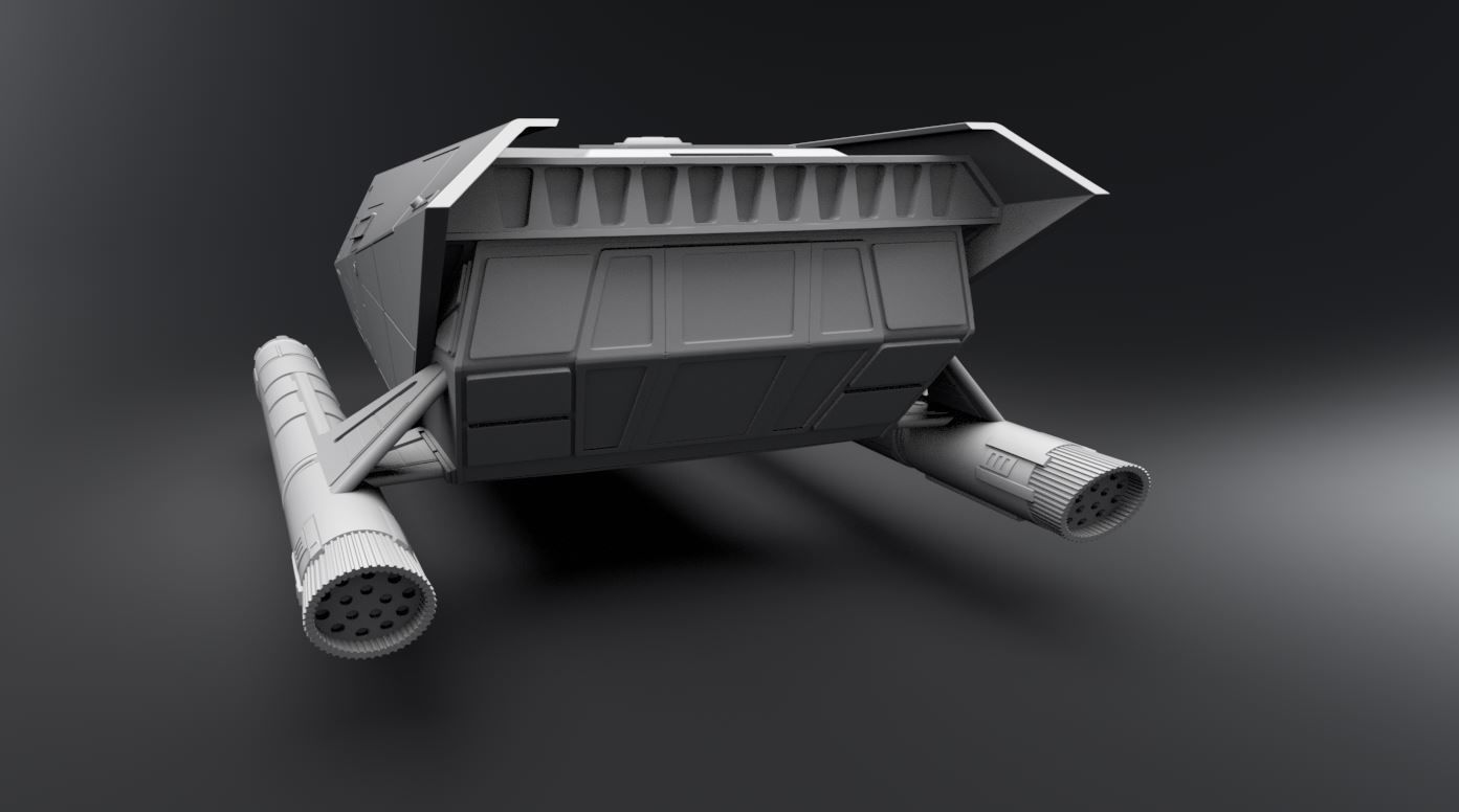 SNW Galileo Shuttle scale model 3D print model_3