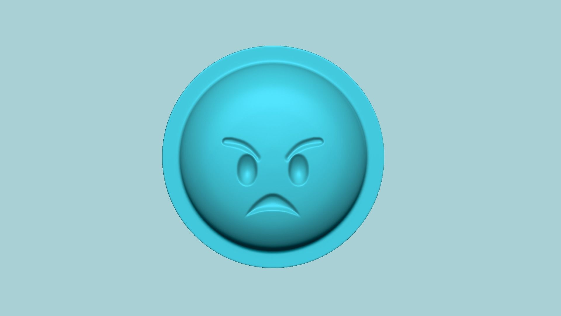 Emoji 02 Angry - Molding Arrangement EVA Foam Craft 3D print model_1