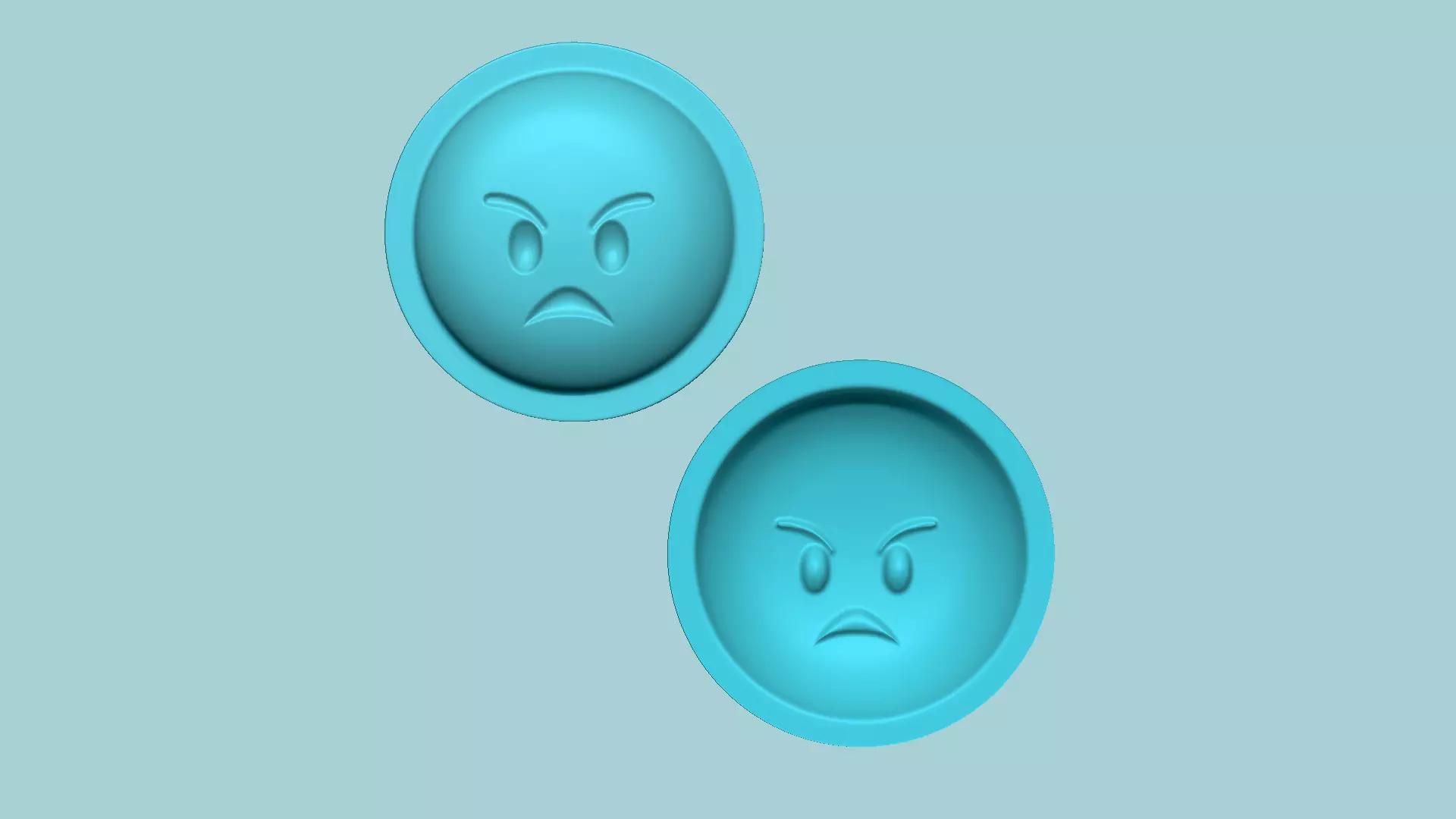 Emoji 02 Angry - Molding Arrangement EVA Foam Craft 3D print model_0