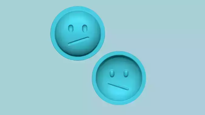 Emoji 03 Confused - Molding Arrangement EVA Foam Craft 3D print model