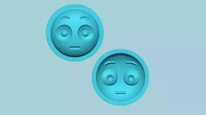 Emoji 04 Flushed - Molding Arrangement EVA Foam Craft 3D print model