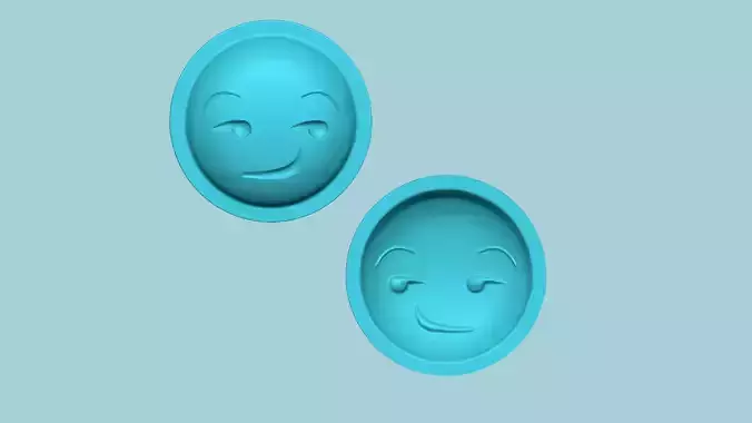 Emoji 05 Smirking - Molding Arrangement EVA Foam Craft 3D print model