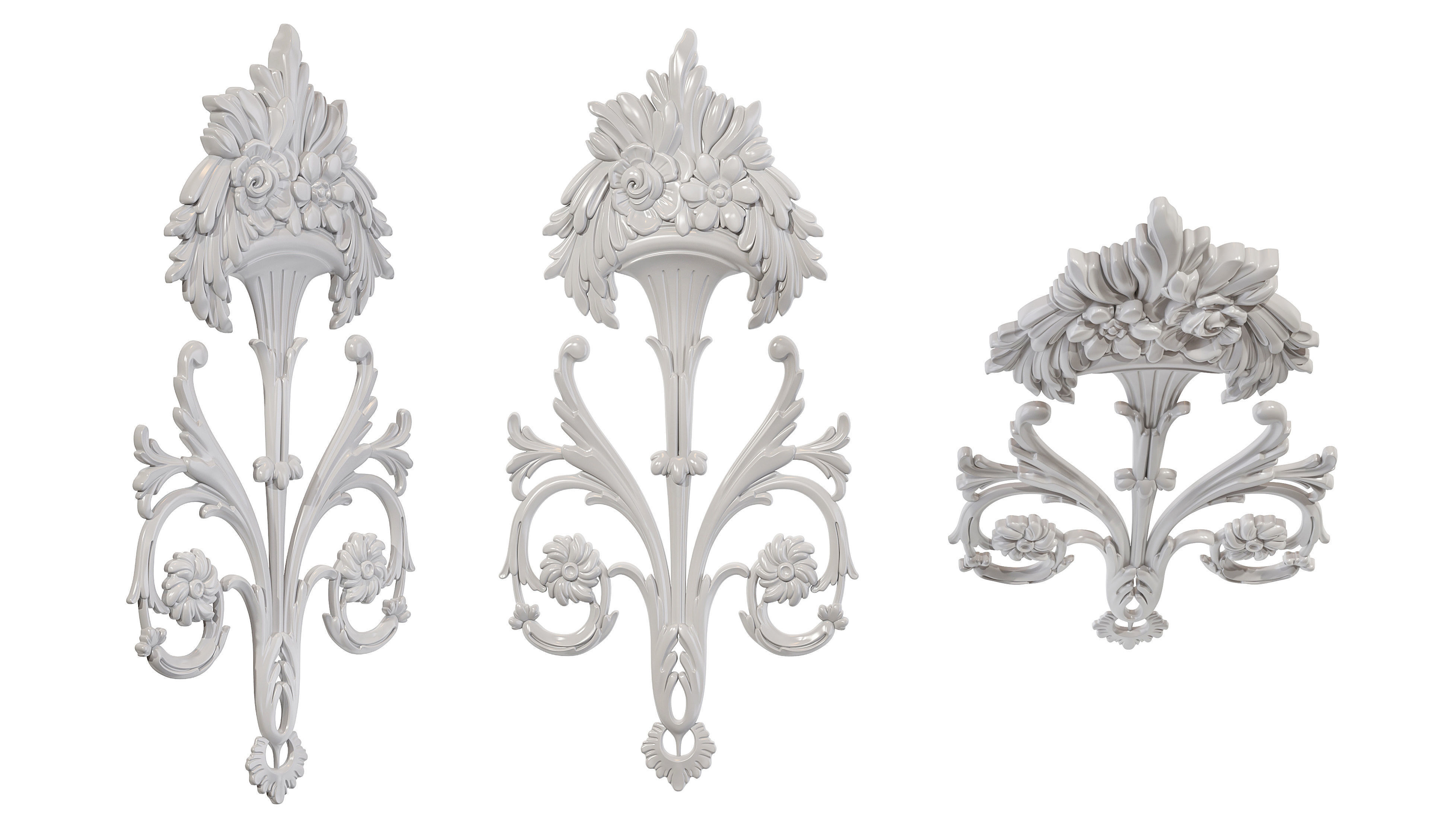 Classic carved 199 3D model_4