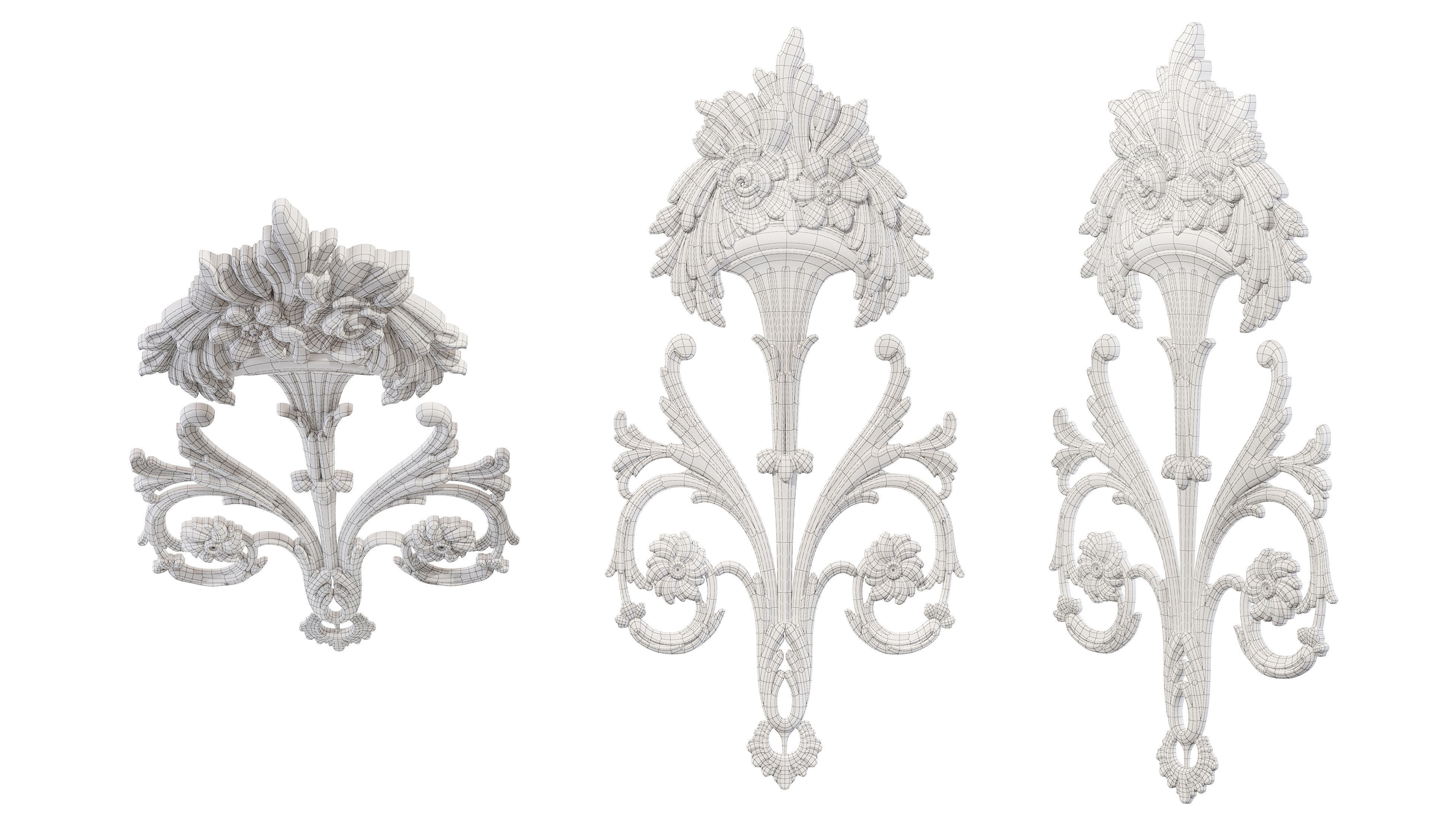 Classic carved 199 3D model_5