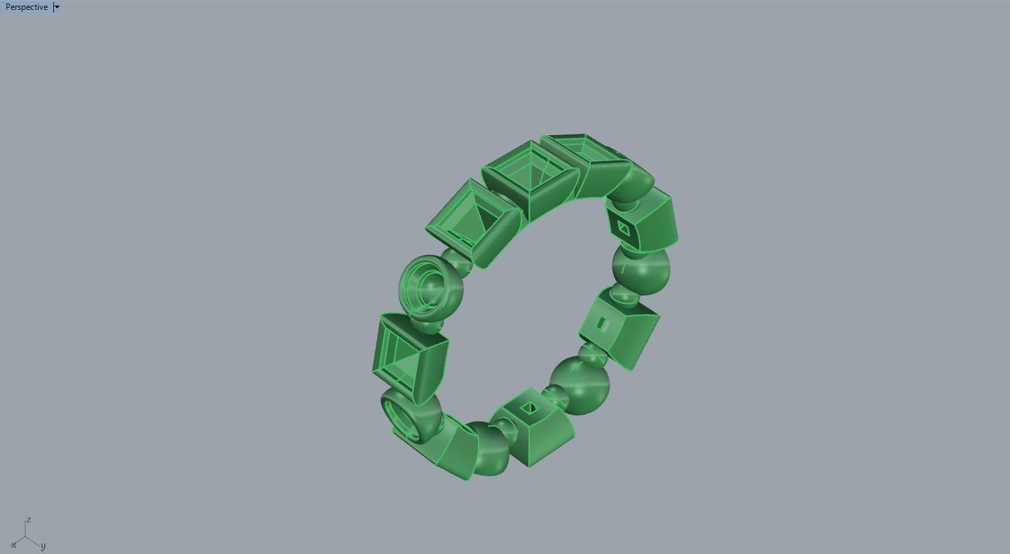 Ring model emerald eternity 3D print model_9