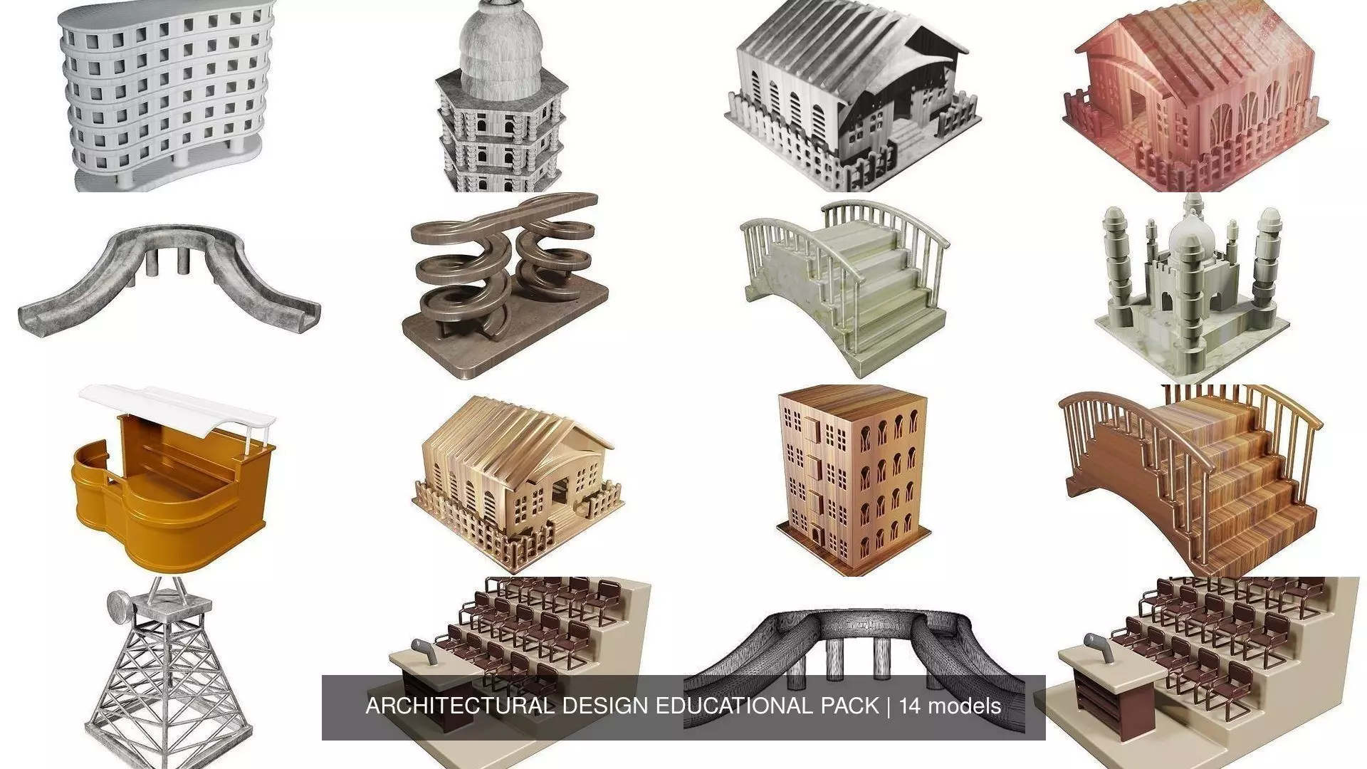 ARCHITECTURAL DESIGN EDUCATIONAL PACK 3D Model Collection_0