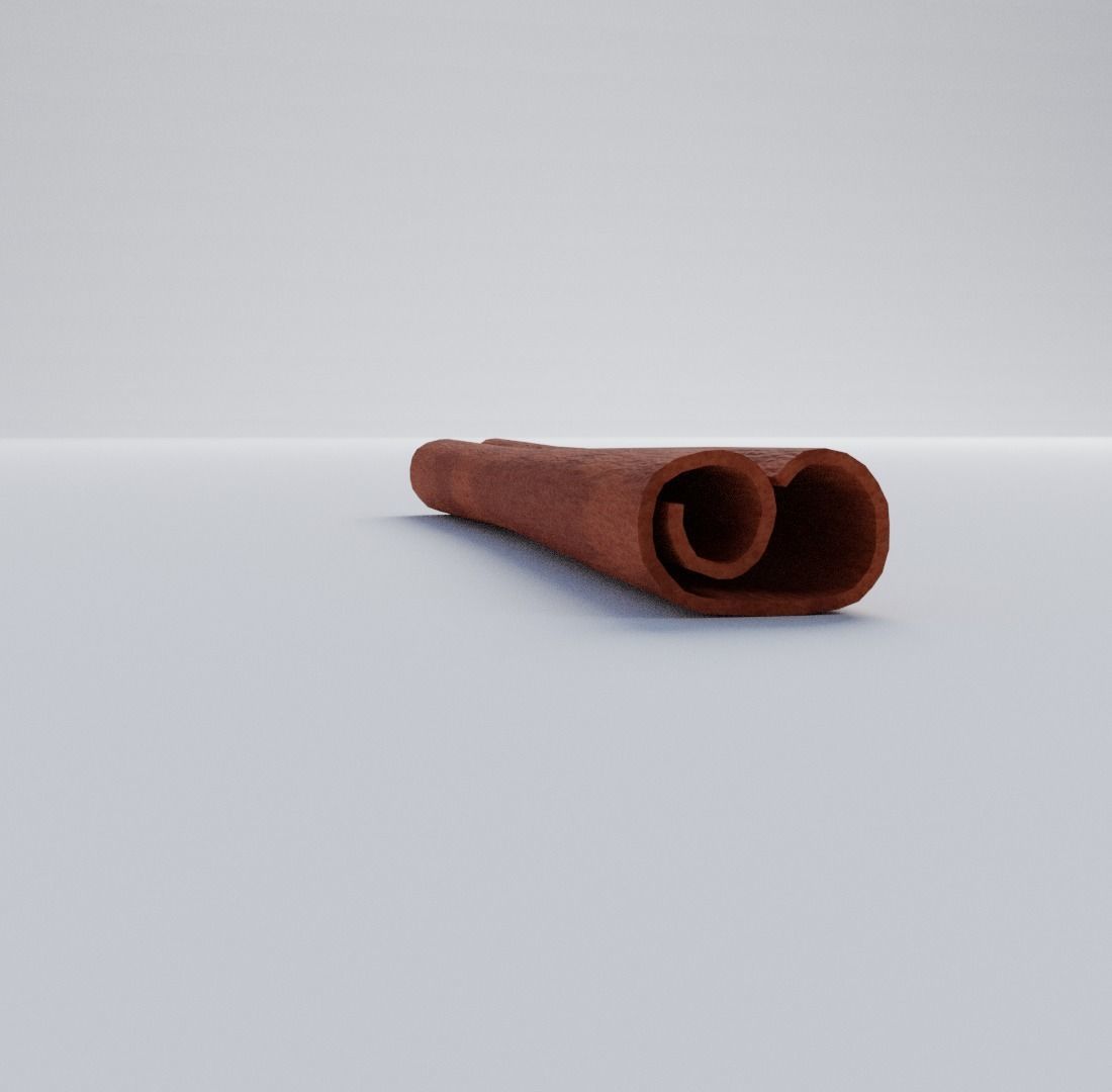 Cinnamon stick 3D model_2