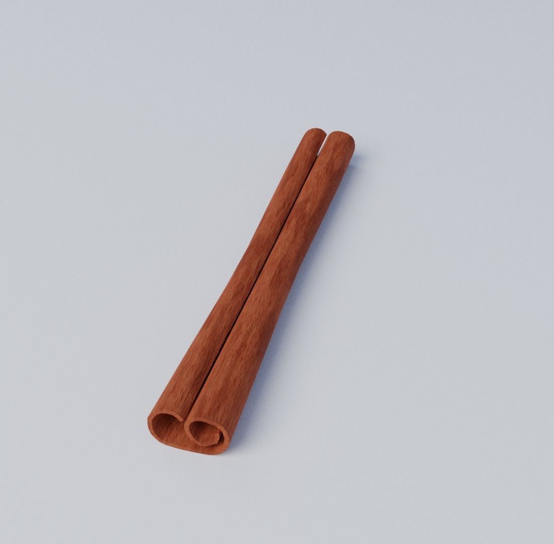 Cinnamon stick 3D model_1