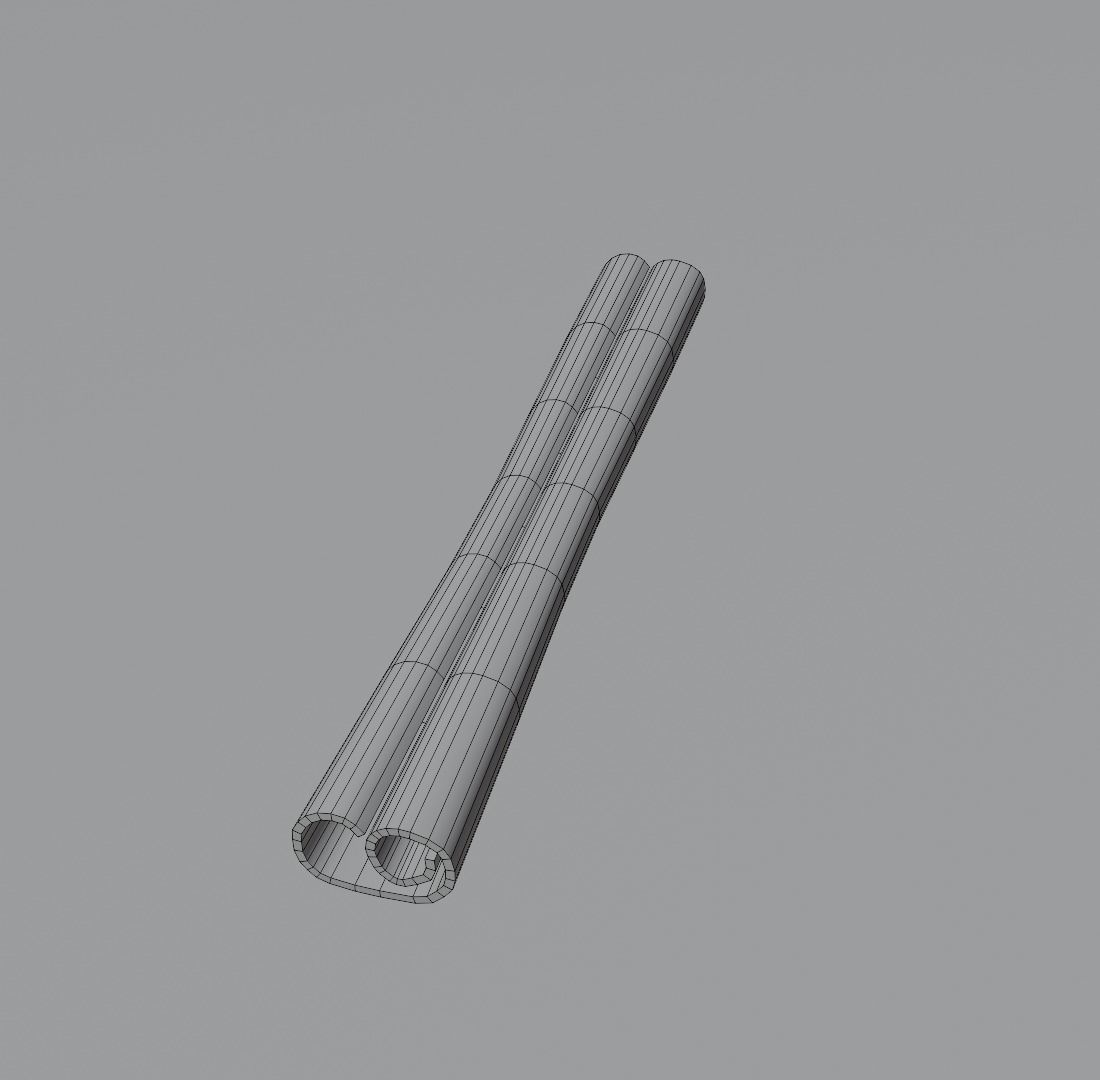 Cinnamon stick 3D model_3