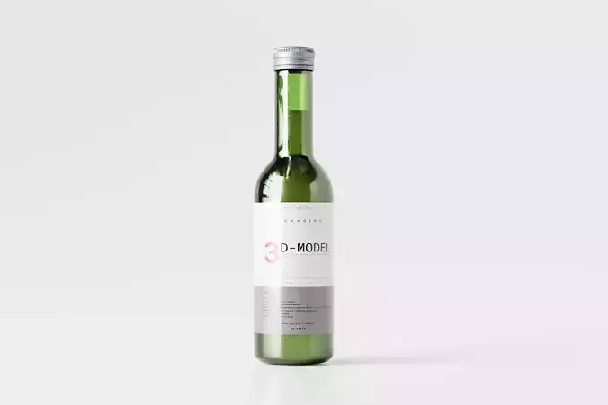 clear green beer bottle