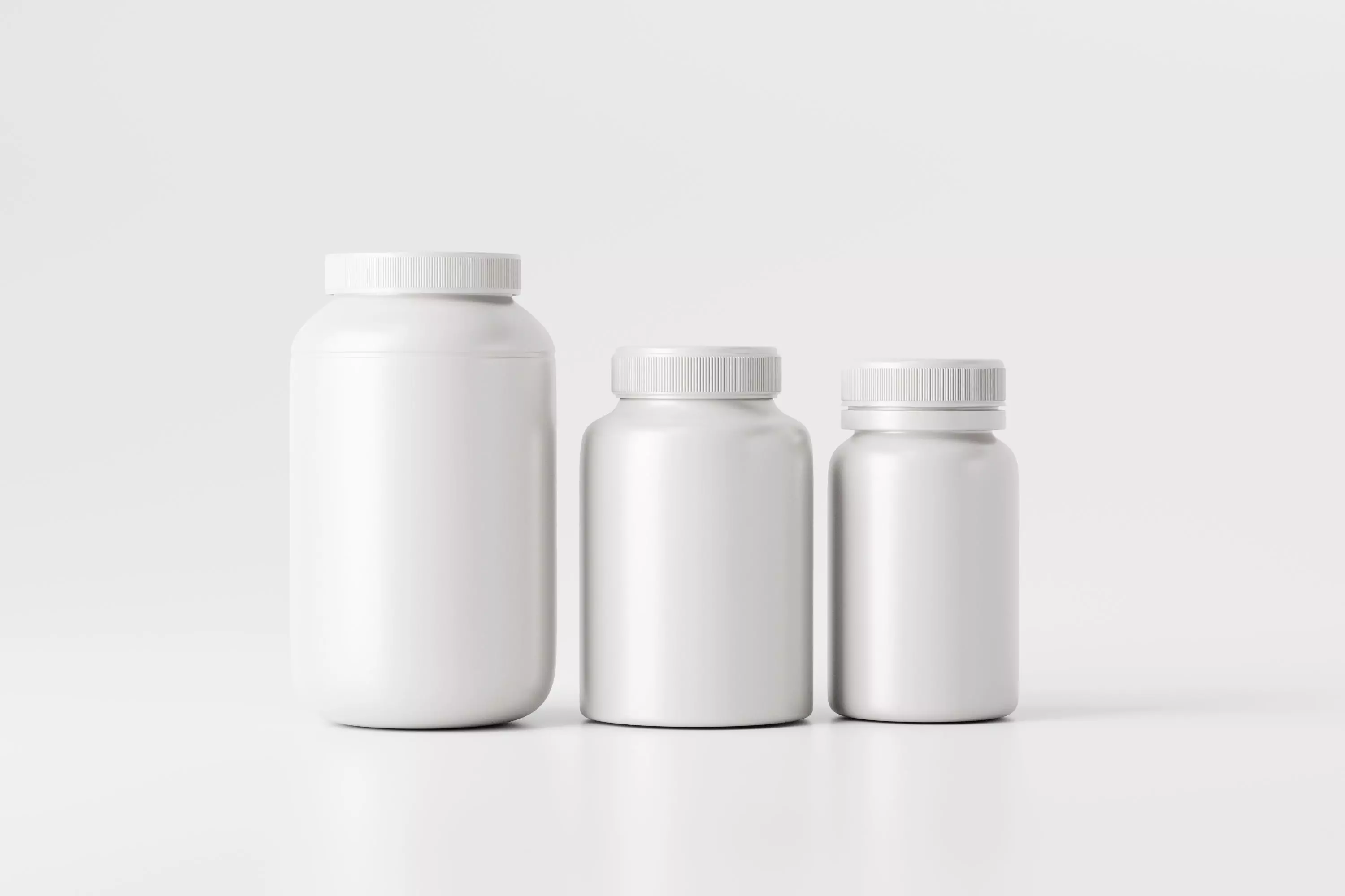 Diet supplement plastic container jar Low-poly 3D model
