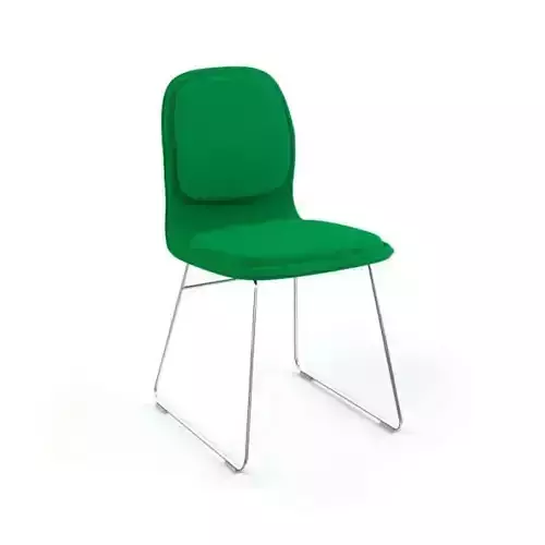 Modern Green Chair With Metal Legs