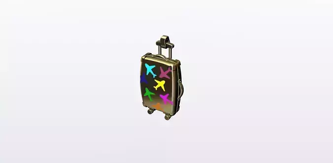 Suitcase colorful pendant 3D print model